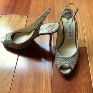 Jimmy Choo peep toe heel